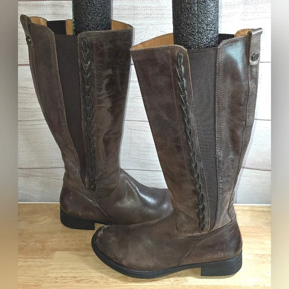 Bussola Trapani Trista Vintage Calf Leather Boots Size 39 - Picture 4 of 11